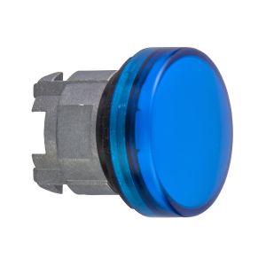 Cabeza piloto luminoso, Ø 22, redonda, lentes lisas azules. ZB4BV06 Schneider Electric