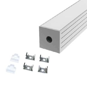 Kit perfil lineal, para sobreponer, aluminio. PLMX-HD250-1414AL Tecnolite