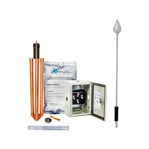 Kit de Pararrayos con punta que brinda una protección efectiva en un radio de 160 metros. KDA-01 Total Ground