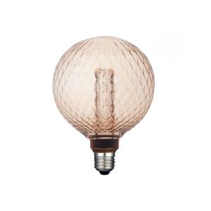 Foco vintage regulable LED, globo lineas ámbar, base E27, 3.5 W. 3DG125LEDFC20VAR Tecnolite