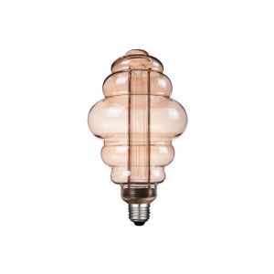 Foco LED vintage cristal ámbar, 3.5 W, base E27. 3DS125LEDFC20VA Tecnolite