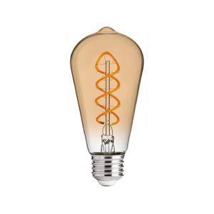 Foco vintage LED con inteligencia WiFi, luz blanca dinámica, base E27, 5.5 W. 5ST64LEDFA360TCW Tecnolite
