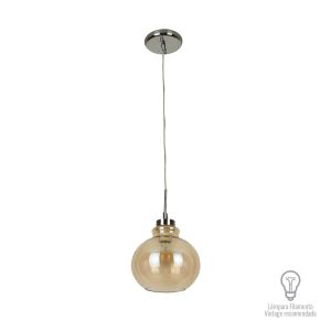 Lámpara colgante de Cristal 1.10 m de Altura, Potencia Máx. 60 W, 1 Base E27, No incluye foco, 60CTL8173MVCA Tecnolite