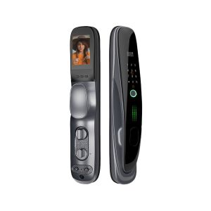 Cerradura digital con inteligencia WiFi y cámara timbre, compatible con app móvil, negro. CICEPL08VCDTCW Tecnolite