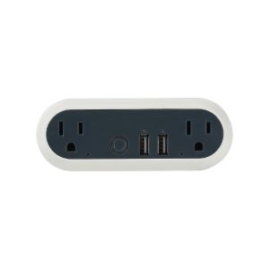 Enchufe inteligente WiFi doble con 2 Puertos USB-A, compatible con app móvil y asistentes de voz, negro. SPMCJ9MVBNTCW Tecnolite