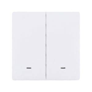 Apagador inalámbrico con 2 botones, batería Incluida, 0.6 W, blanco. TSWI2VCDBTCW Tecnolite