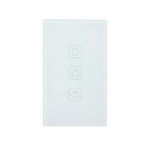Apagador inteligente WiFi 3 botones táctiles, blanco. TSWI3MVBTCW Tecnolite