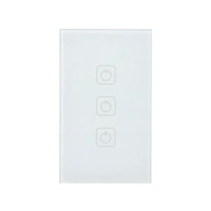 Apagador inteligente WiFi 3 botones táctiles, negro. TSWI3MVBTCWSN Tecnolite