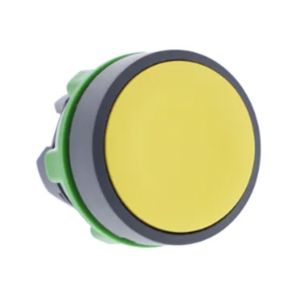 Cabezal de pulsador, Ø 22mm, amarillo. ZB5AA5 Schneider Electric
