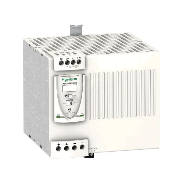 Fuente de alimentación conmutada regulada, Monofásica o bifásica, 100-240V, 24V, 20A, ALB8RPM24200 Schenider Electric.