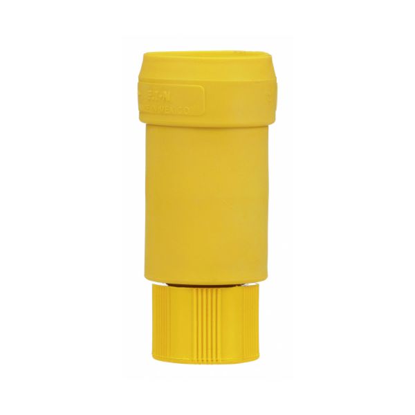 Conector de entrada recta, 15 A, 125 V, amarillo. 15W47 Arrow Hart