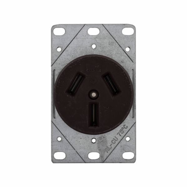 Receptáculo negro de nylon, 3 polos, 50 A. 32B-BOX Arrow Hart