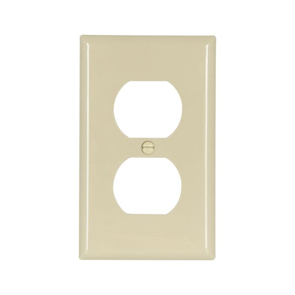 Placa para receptáculo dúplex, nylon, marfil. 5132V Arrow Hart