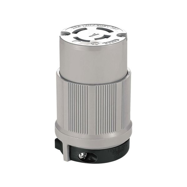 Conector media vuelta, 20 A, 4 polos, gris. 7413C Arrow Hart