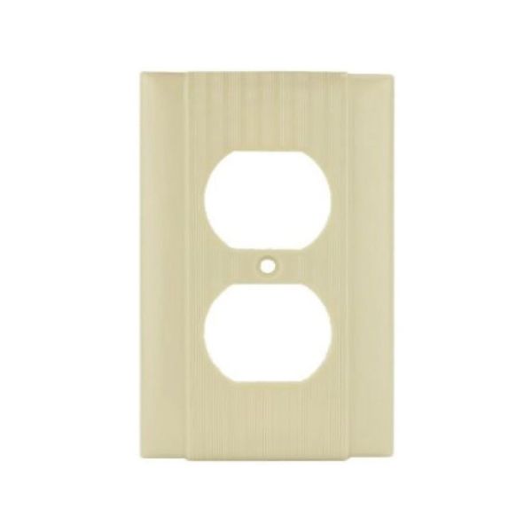 Placa para receptáculo dúplex, baquelita, marfil. 92101 Arrow Hart