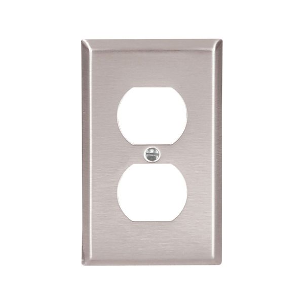 Placa para receptáculo dúplex, acero inoxidable. 93101-BOX1 Arrow Hart