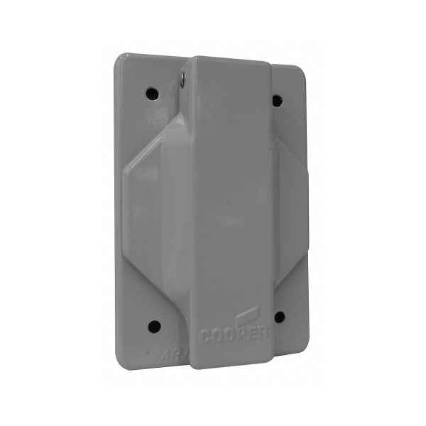 Placa para receptáculo con tapa cubrepolvo, 55 mm, gris. AH102055 Arrow Hart