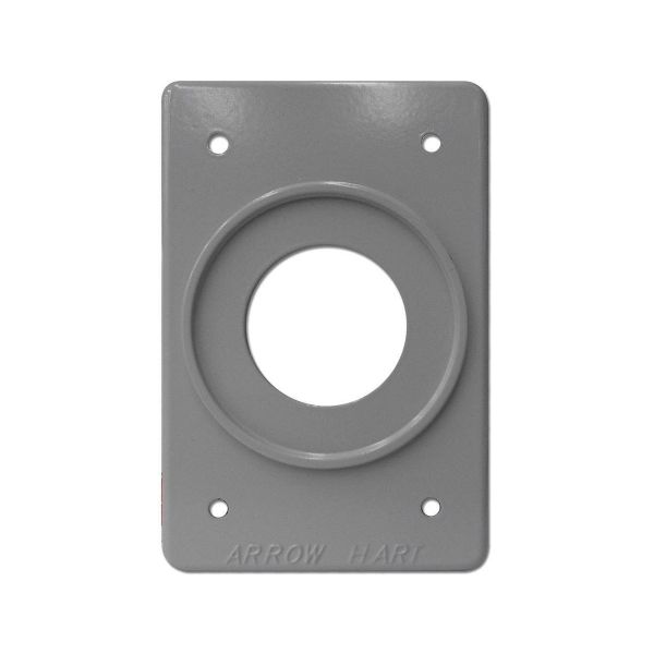 Placa para receptáculo redondo, aluminio, 35 mm, uso rudo. AH2135 Arrow Hart