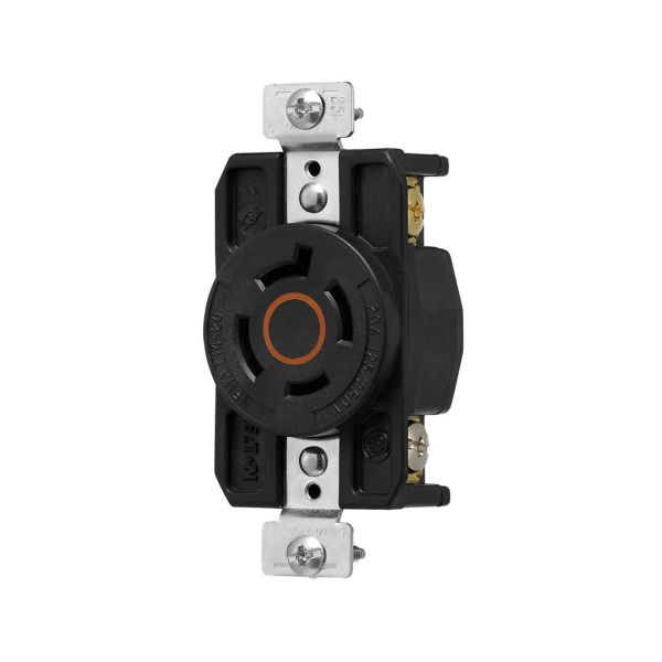 Receptáculo media vuelta ultraGrip, 20 A, 3 polos, NEMA L14-20. AHCL1420R Arrow Hart