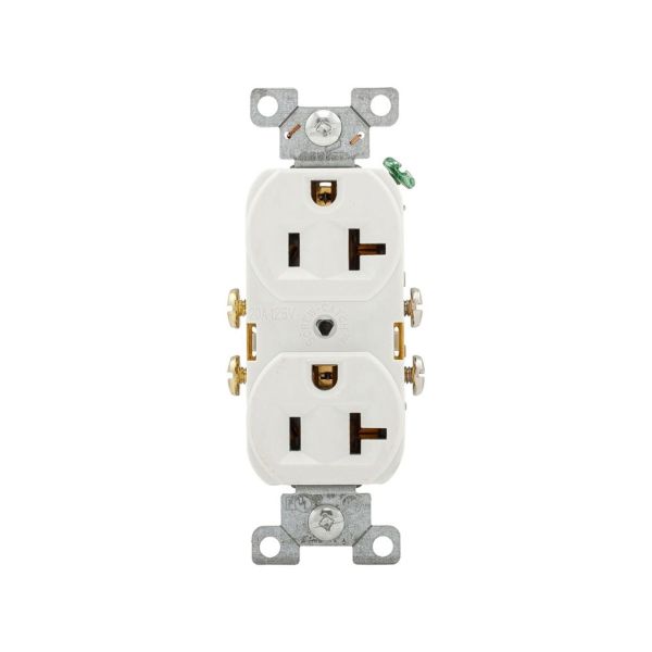 Receptáculo dúplex 20 A, 125 V, blanco. CR20W Arrow Hart