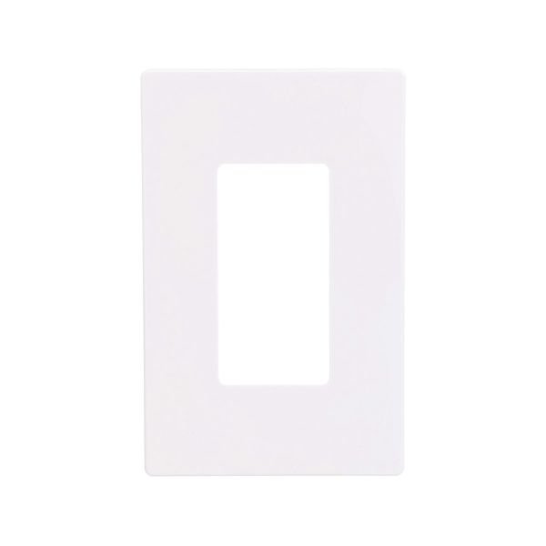 Placa decorativa de 1 módulo, sin tornillos, blanco. PJS26W Arrow Hart