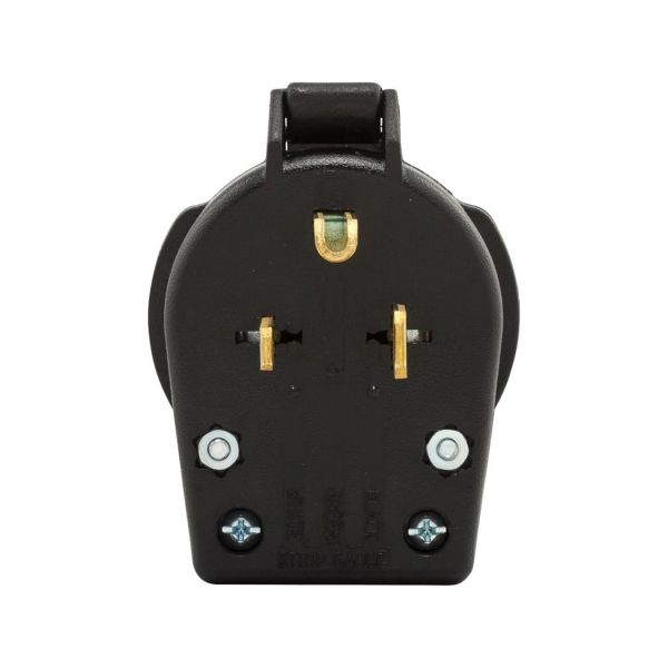 Clavija universal de alta resistencia, 30 A, 3 polos, negro. S42-SP Arrow Hart