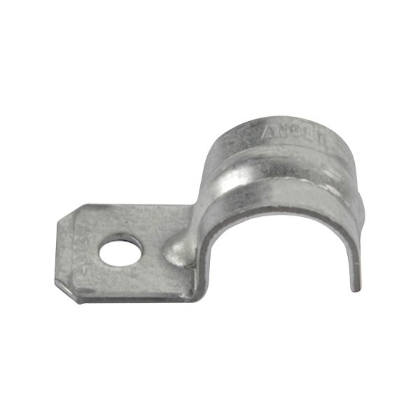 Abrazadera tipo uña 1 1/2" para conduit etiqueta verde. UC 112 ANCLO