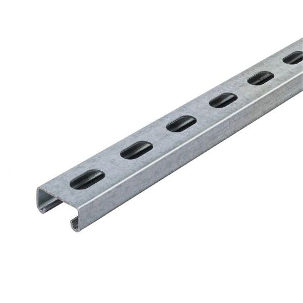 Perfil unicanal 4 x 2 perforado. UOE 4x2 ANCLO