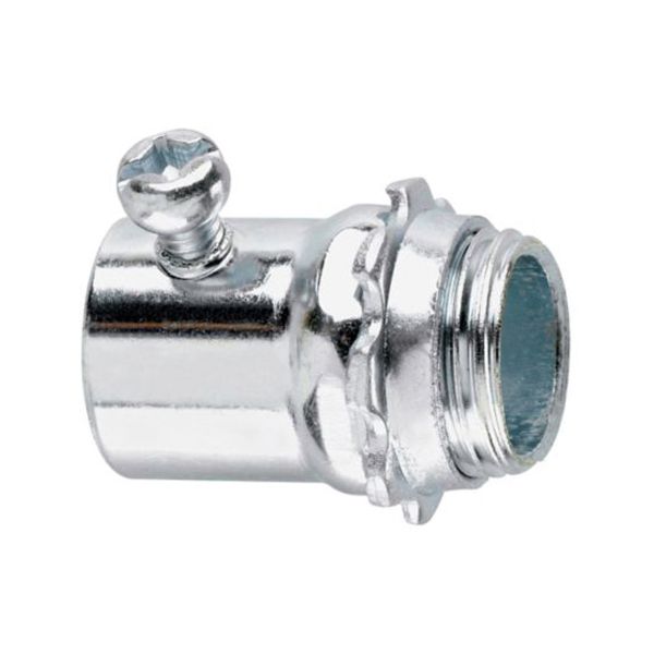 Conector de fijación recto, sin aislamiento, acero, 1-1/2". 454 Crouse Hinds