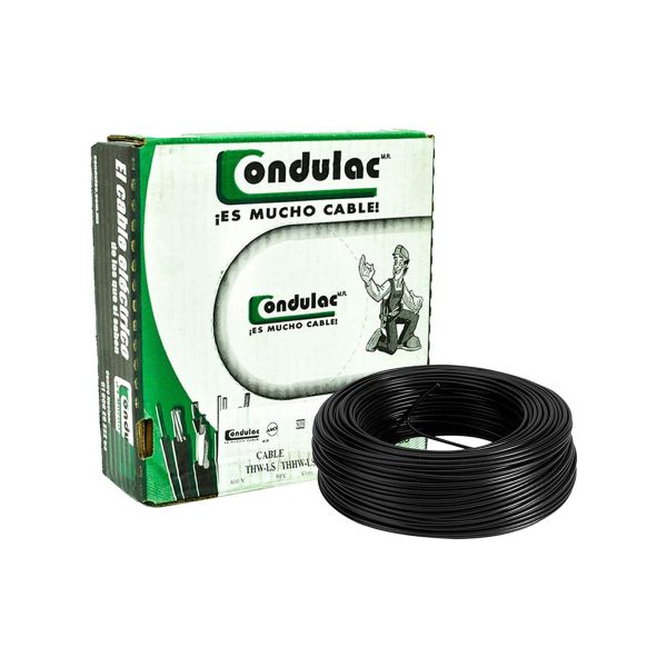 Cable THW-LS calibre 20, negro, caja de 100 mts. CTHW-20N Condulac