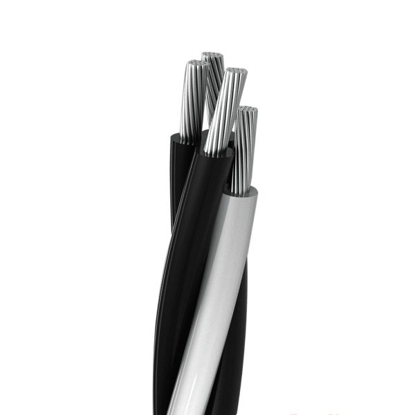 Cable XLP para distribución subterránea, cuádruplex, negro, carrete de 500 mts. XLP3X3/0+1X1/0AL6 Condumex