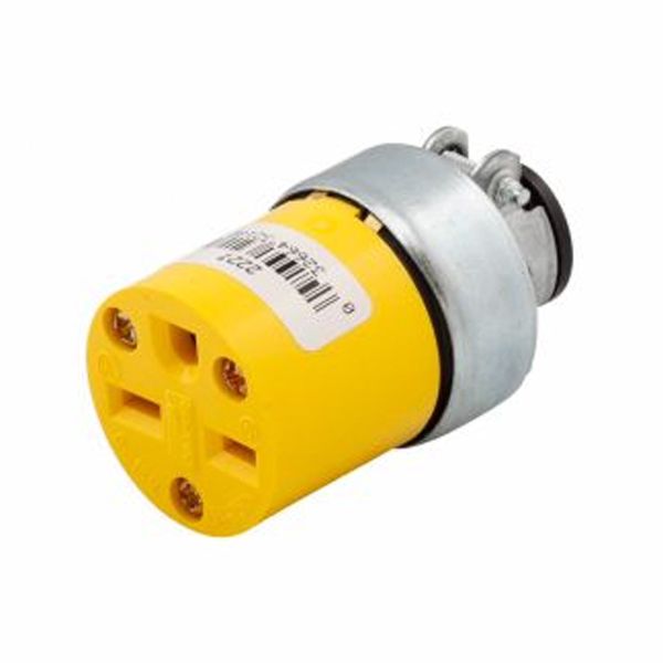 Conector de vinilo 2 polos, 15 A, amarillo. 2227-BOX Eaton
