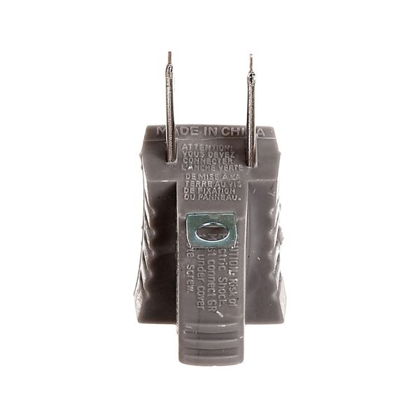 Adaptador de conexión a tierra con toma de corriente única, 15 A, gris. 419GY Eaton