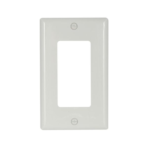 Placa de 1 módulo con tornillo, nailon, blanco. 5151W-BOX Royer