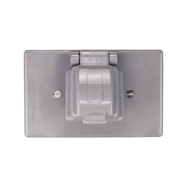 Placa para exterior de 1 módulo, gris. S1961 Eaton
