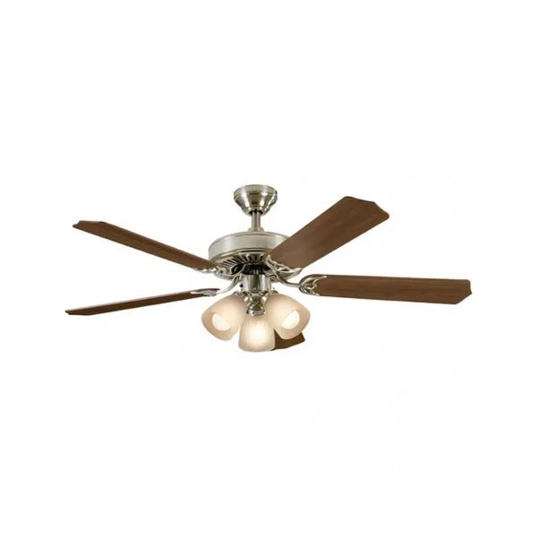 Ventilador de 5 aspas, 3 focos, niquel. 51805 Estevez