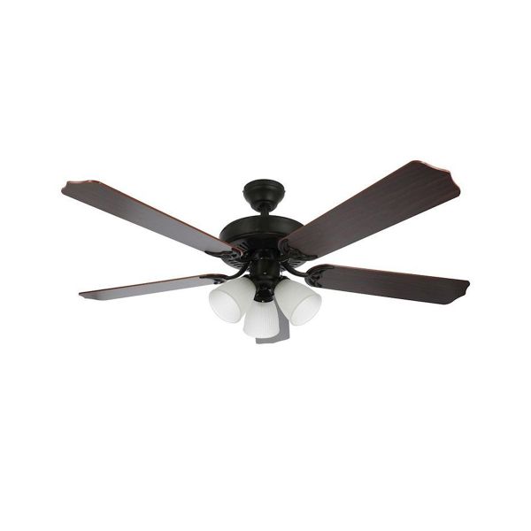 Ventilador de 5 aspas, 3 focos, bronce. 51806 Estevez