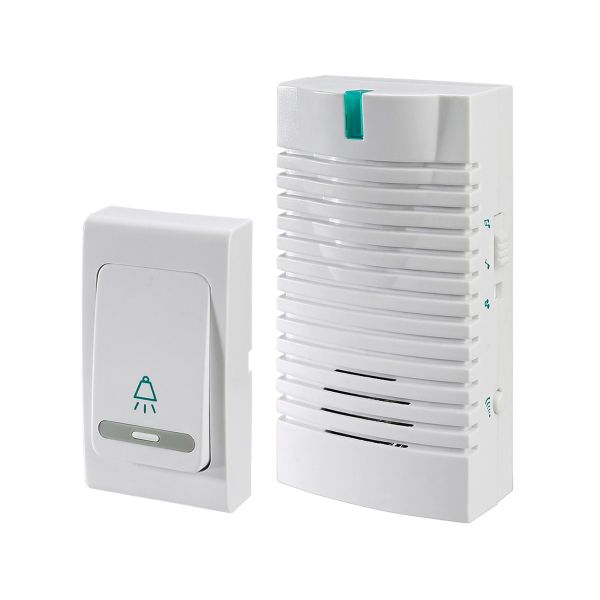 Timbre blanco inalámbrico, de exterior. D828W Estevez