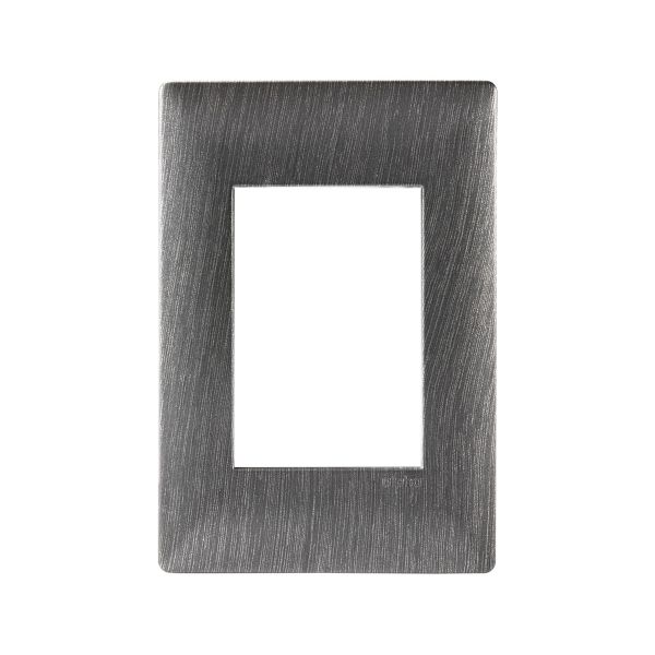 Placa de 3 ventanas, acero oscuro. E913ACO Estevez