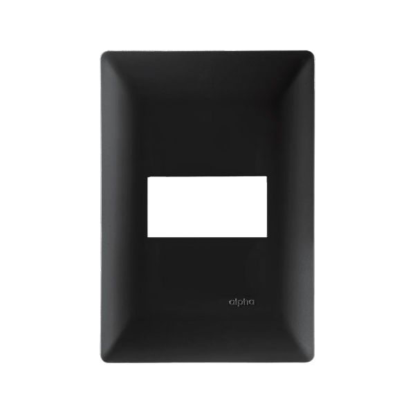 Placa de 1 ventana, negro. E913BK1 Estevez