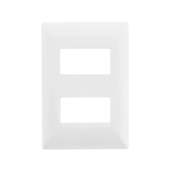 Placa de 2 ventanas, blanco. E913BN2 Estevez