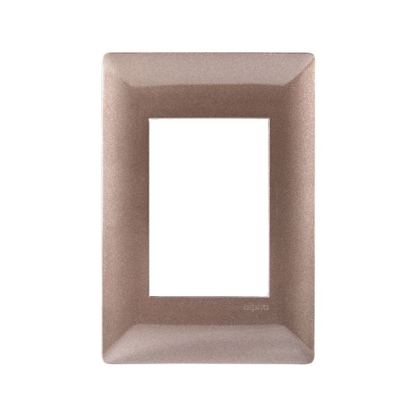 Placa de 3 ventanas, champagne oscuro. E913CHO Estevez