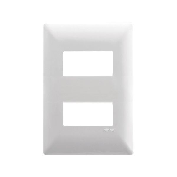 Placa de 2 ventanas, plata. E913SL2 Estevez