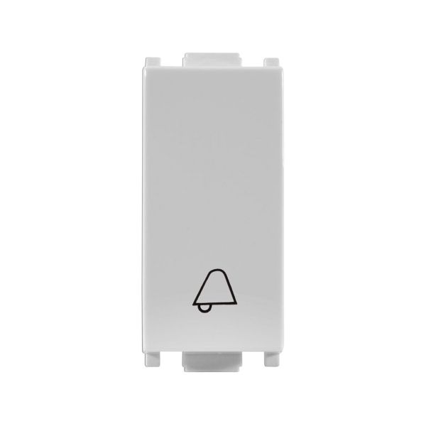 Boton timbre "campana", 16 A, plata. E93107 Estevez