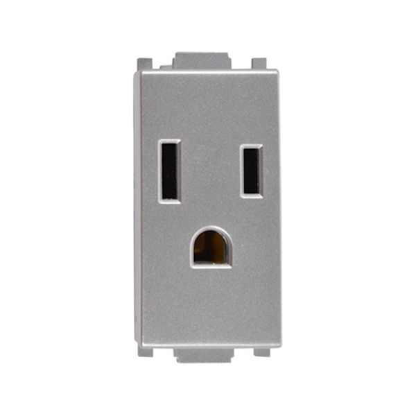 Contacto sencillo, 15 A, plata. E93110 Estevez