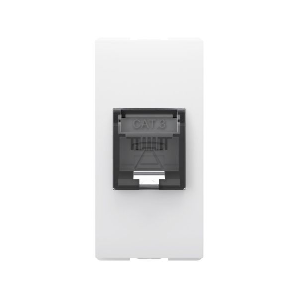 Toma sencilla telefónica de 4 hilos RJ11, blanco. N0117-BL Estevez