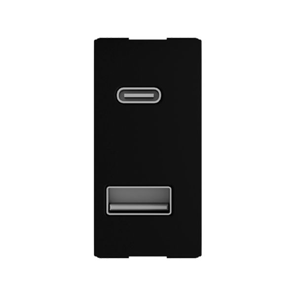 Toma de cargador USB A + C, 3 A, negro. N0185.3-NG Estevez