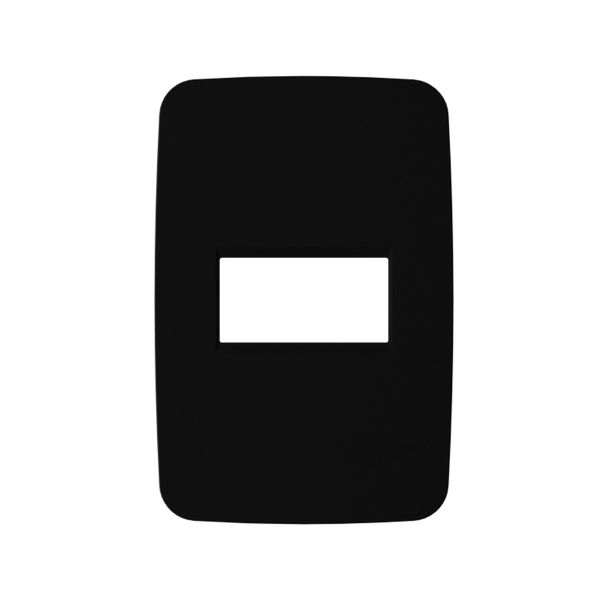 Placa de 1 módulo, negro. N0371-NG Estevez