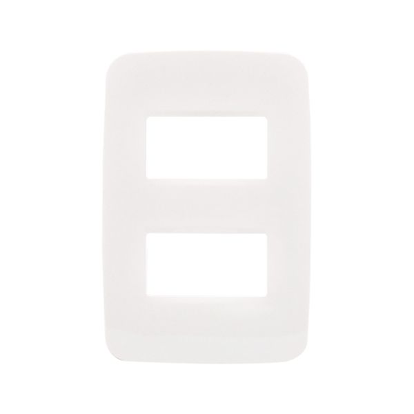 Placa de 2 módulos, blanco. N0371.2-BL Estevez