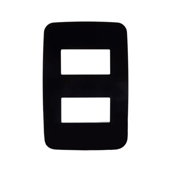 Placa de 2 módulos, negro. N0372-NG Estevez